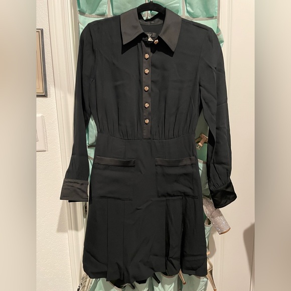 JCrew Black Dress with Gold Buttons and pockets! - Picture 1 of 5